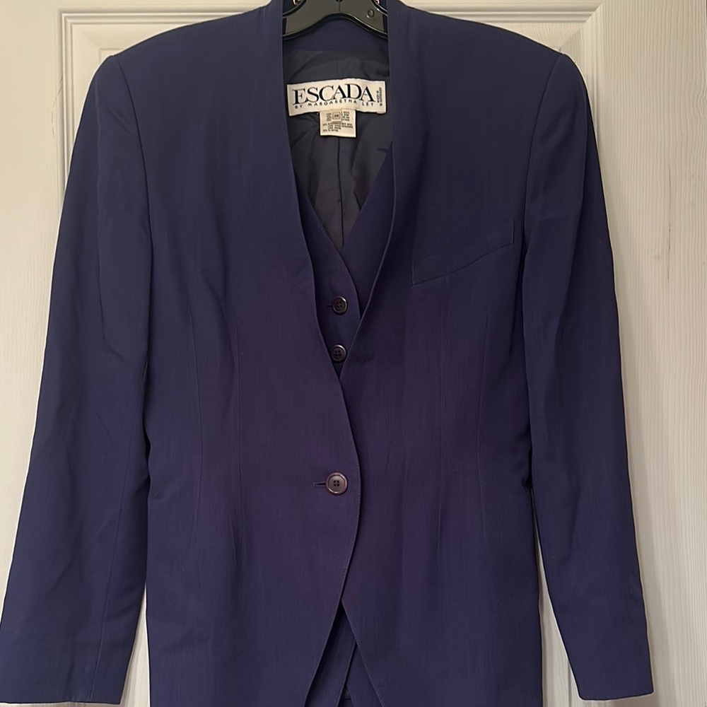 Escada Purple Blazer and Matching Skirt